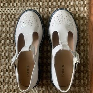 Torrid Cream T-Strap Sandals